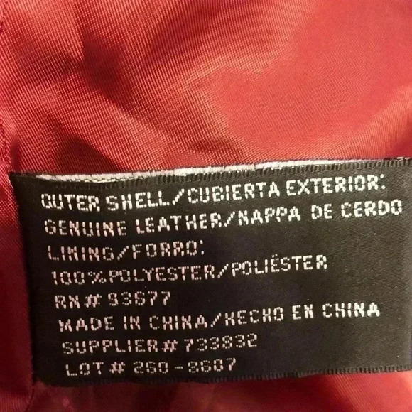 Worthington zippered leather jacket with open side pockets. - Picture 9 of 9